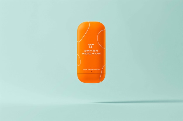 Orange product in studio mockup