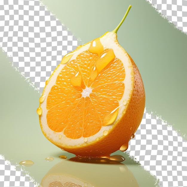 Orange rind against transparent background