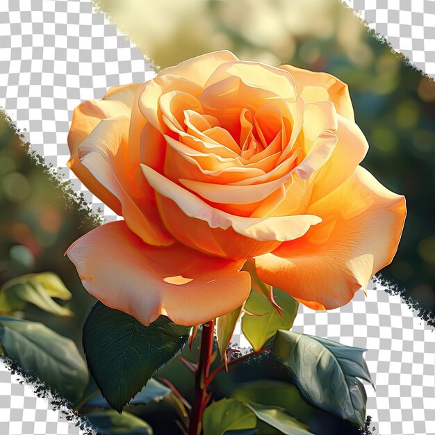 PSD orange rose in garden