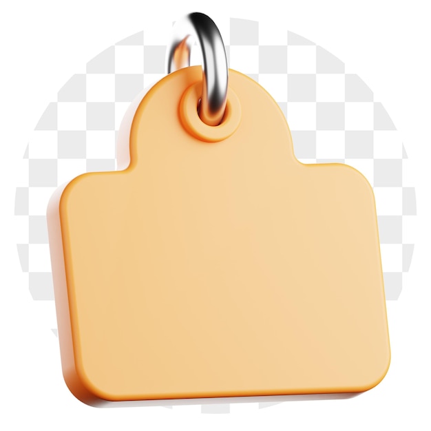 orange sale tag 3d icon
