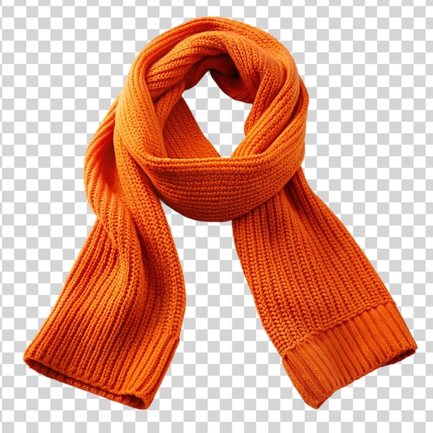 Orange scarf isolated on transparent background