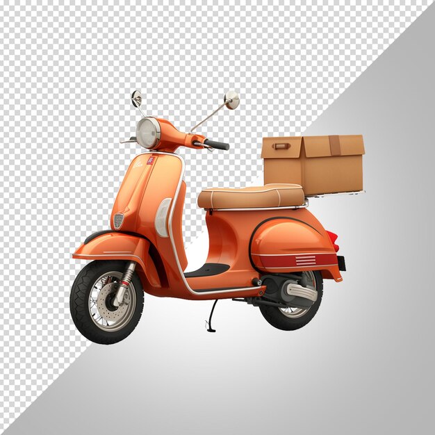 PSD an orange scooter