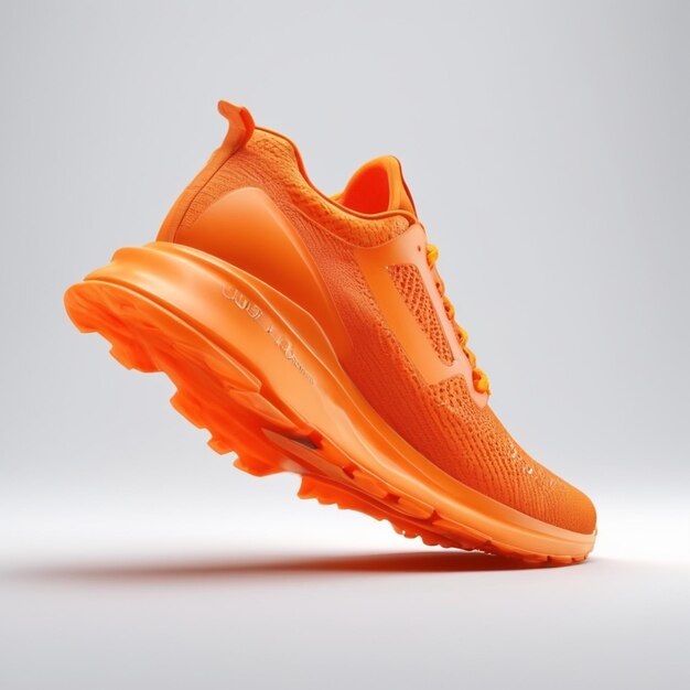 PSD orange shoe psd on a white background