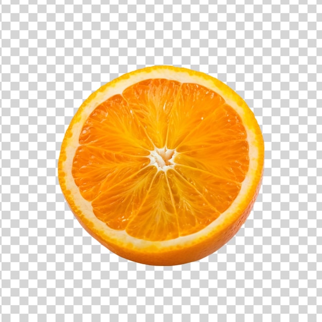 Orange slice isolated on transparent background