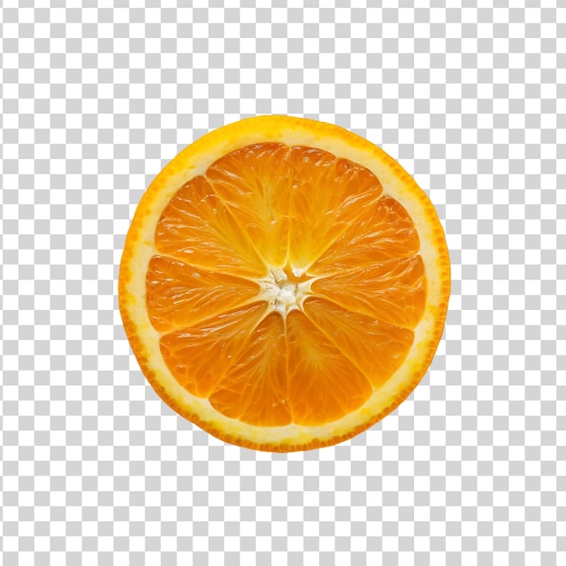 PSD fetta arancione isolata su uno sfondo trasparente