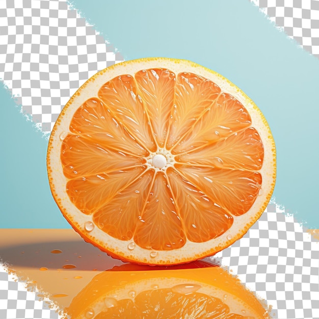 PSD Долька апельсина на прозрачном фоне