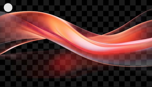 PSD orange smoke wave isolated on transparent background png psd