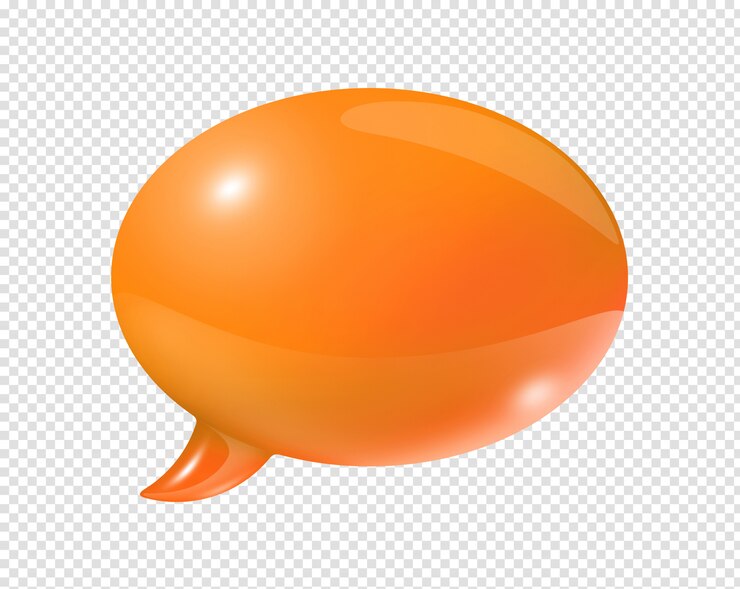 PSD orange speech bubble