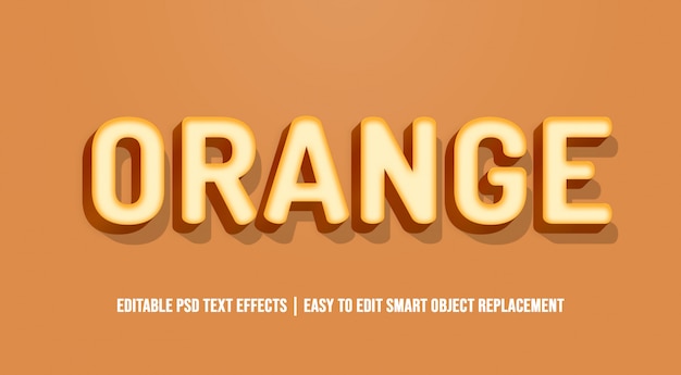 Orange - Text Effect Premium PSD