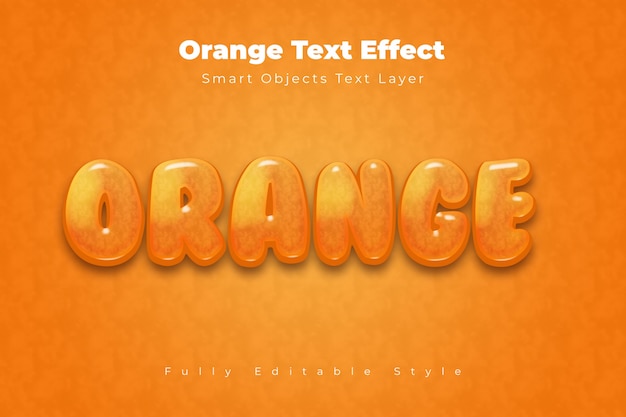 PSD orange text effect