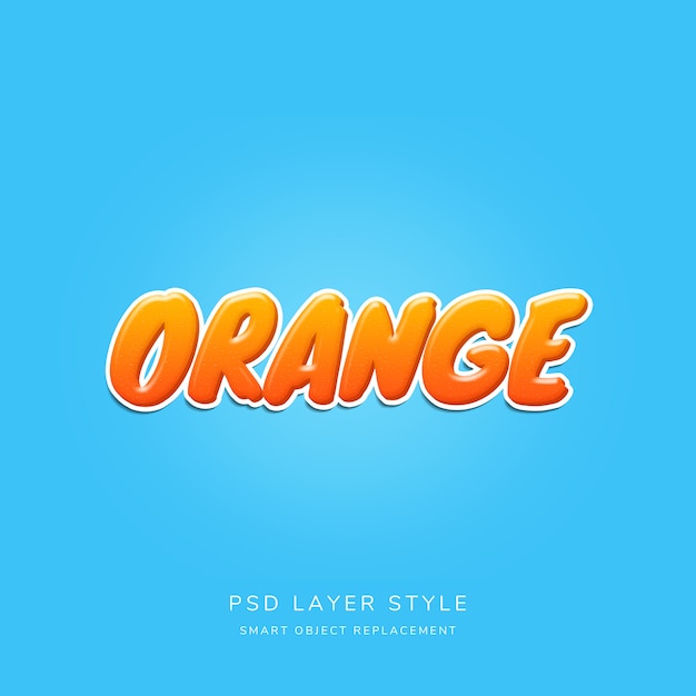 Orange text effect