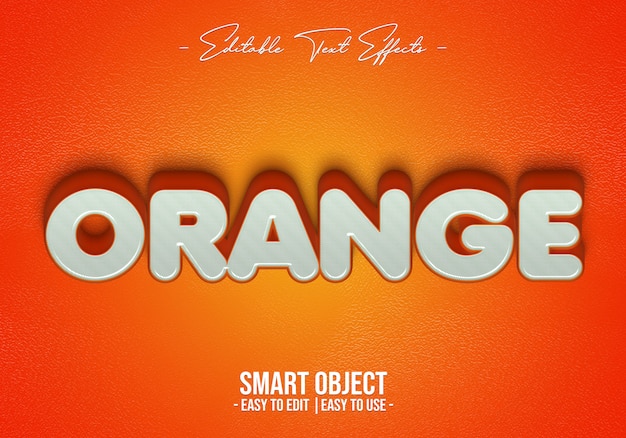 PSD orange-text-style-effect