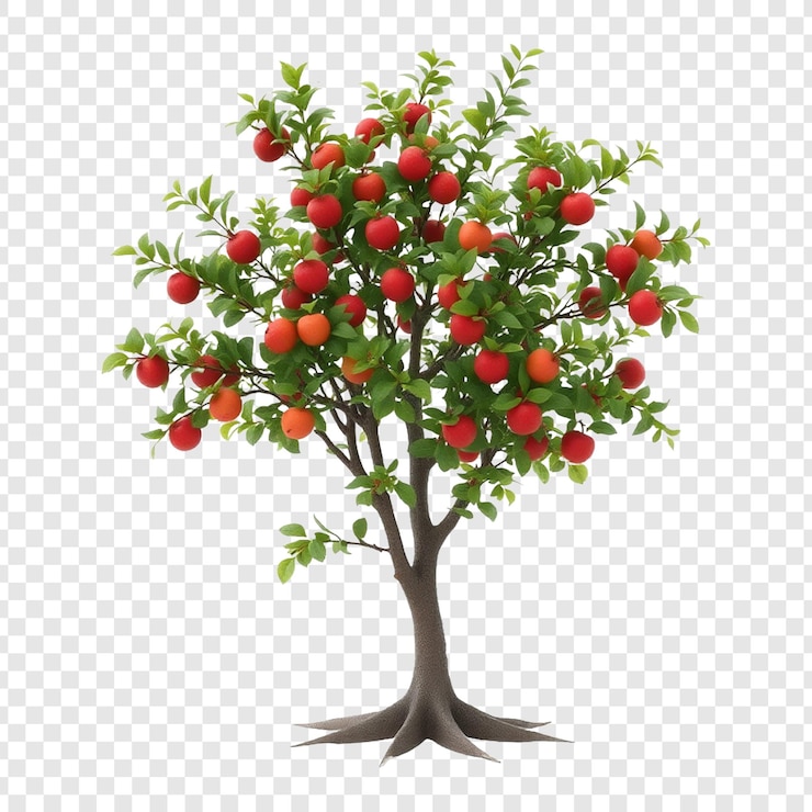 PSD an orange tree with the words quot apple quot on it