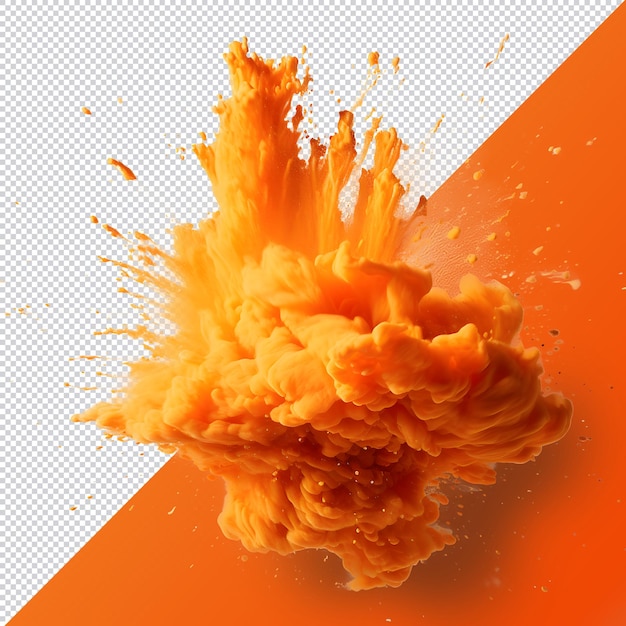 Orange watercolor splashes png