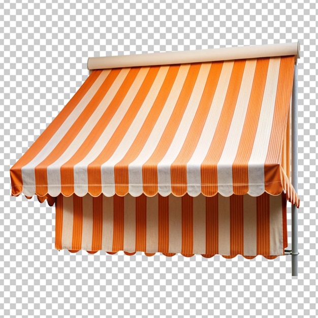 PSD orange and white produce stall with transparent background