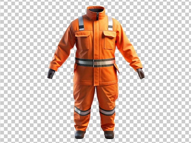 PSD orange workwear suit