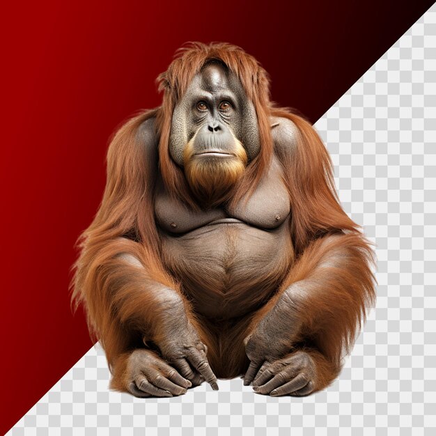 PSD orangutan isolated on transparent background