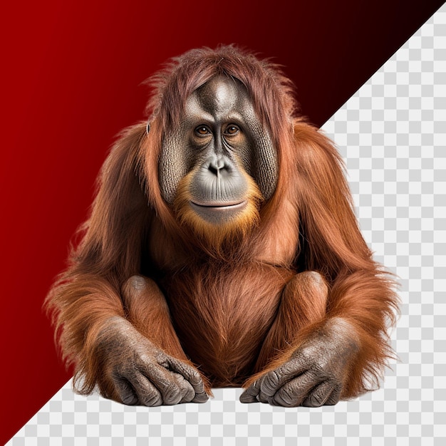 PSD orangutan odizolowany na przezroczystym tle
