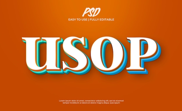 Oranje 3D-teksteffect