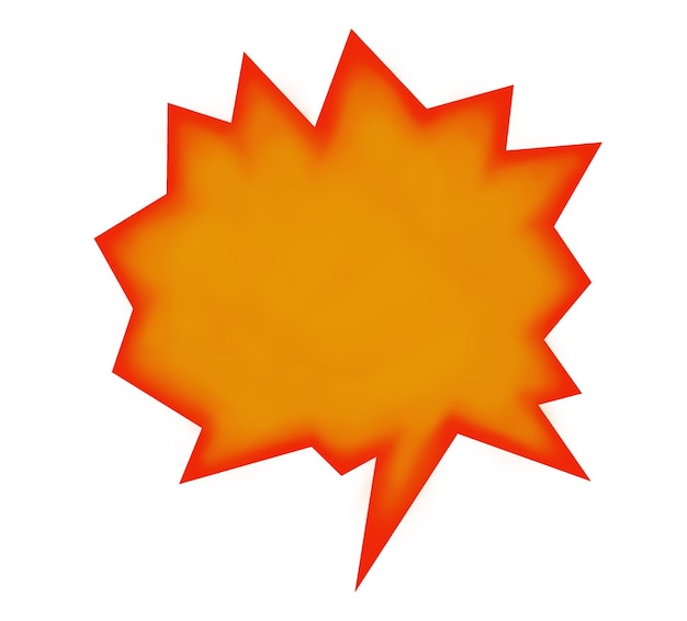 Oranje Burst Speech Bubble