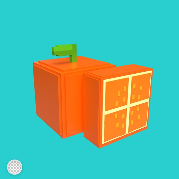 Oranje fruit 3d render illustratie