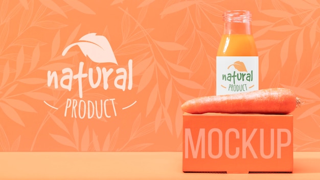 Oranje natuurlijke smoothie mock-up