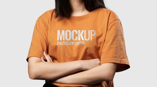 Oranje t-shirt dichten