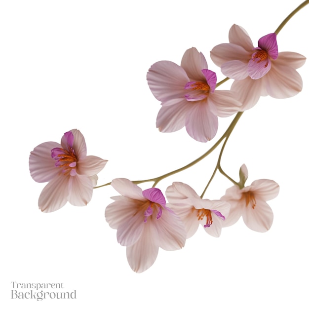 Orchid flower transparent background