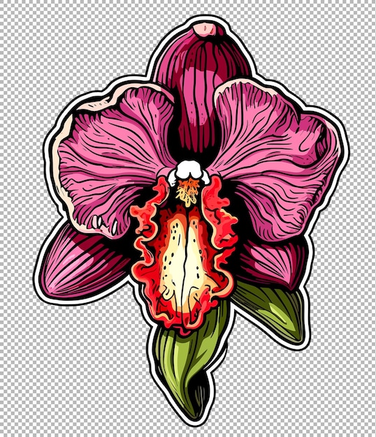 Orchid flower Transparent Tshirt template