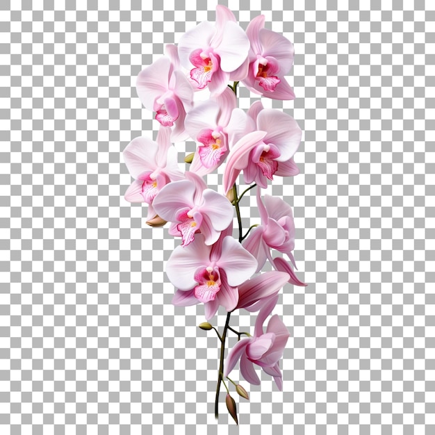 PSD orchid on transparent background