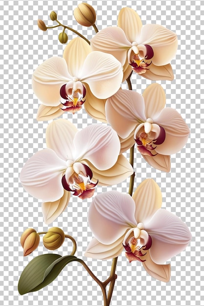 Orchids flower isolated on transparent background