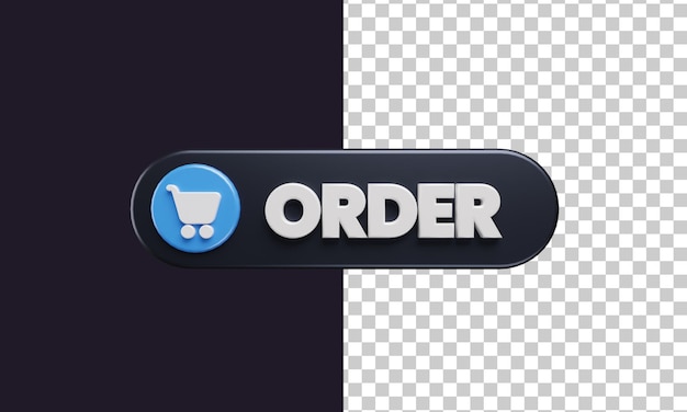 PSD order now button in 3d rendering