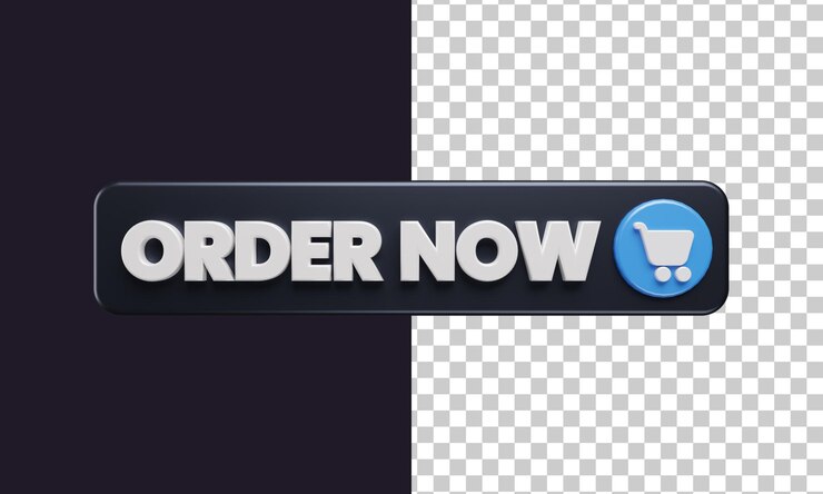 Order now button in 3d rendering