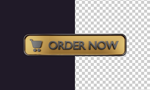 Order now button in 3d rendering