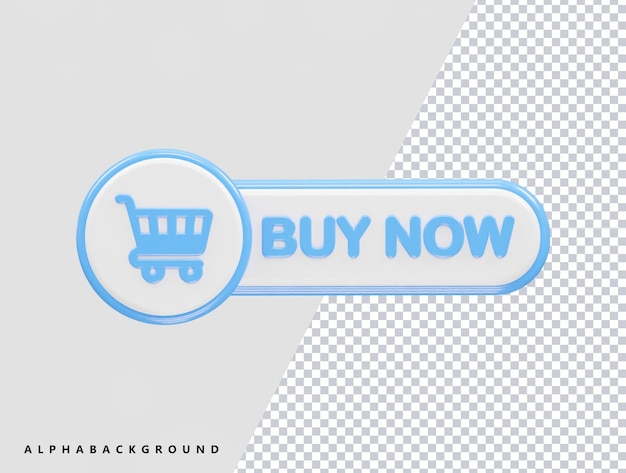 PSD order now icon 3d rendering buy illustration element