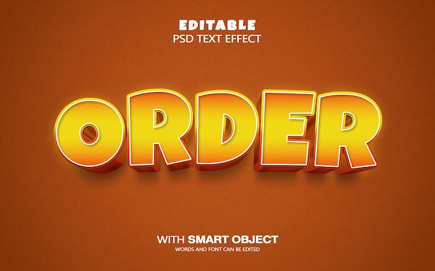 Order text effect