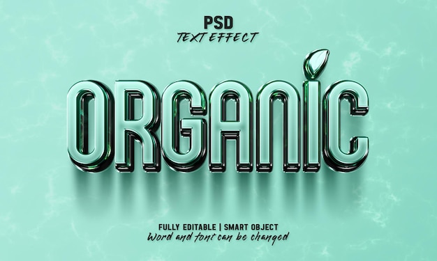 Organic 3d editable text effect template