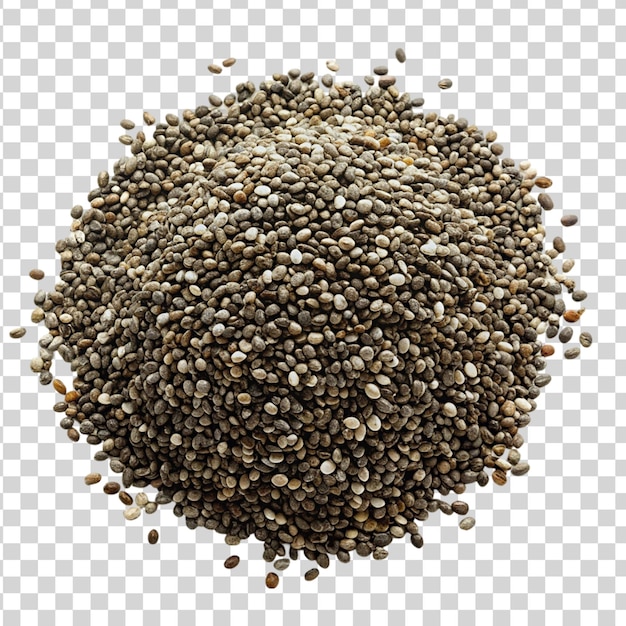 Organic chia seed super food isolated on transparent background