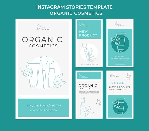 Organic cosmetics instagram stories template