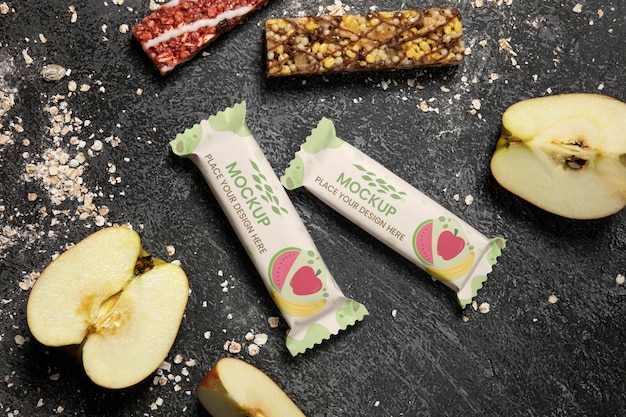 Organic food packaging mockup design