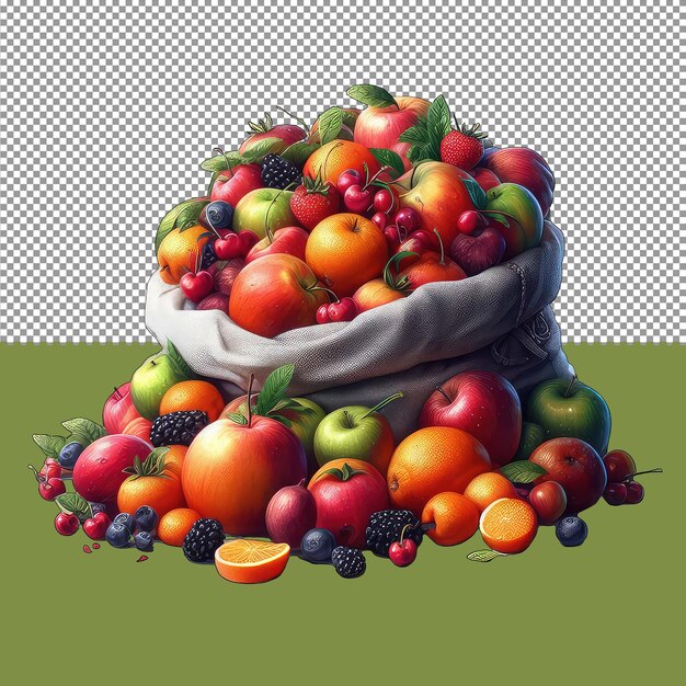 PSD organic fruit mound png