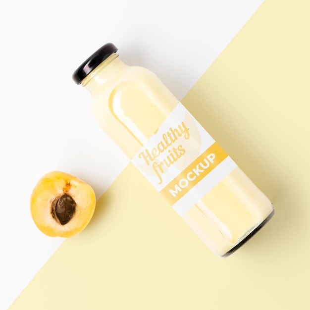 PSD organic fruit smoothie drink mock-up