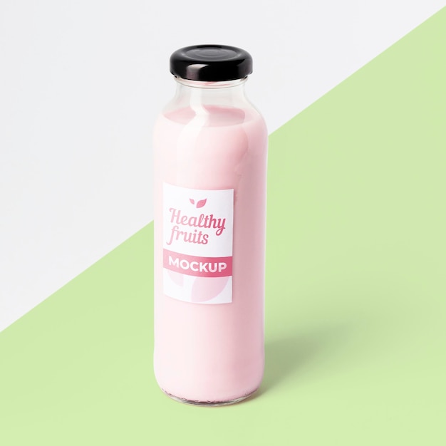 PSD organic fruit smoothie drink mock-up