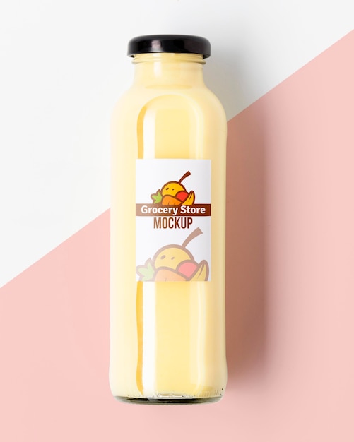 PSD organic fruit smoothie drink mock-up