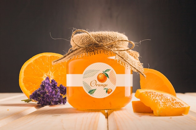 Organic honey with orange flavour