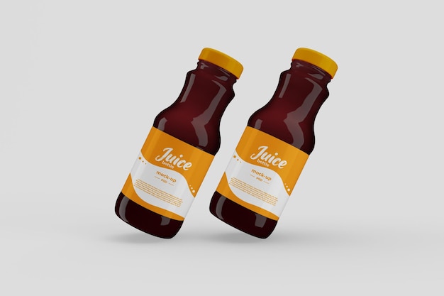 Organic juice bottle mockup