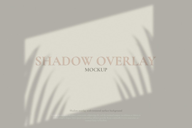 Organic palm leaf shadow overlay mockup on textured surface background