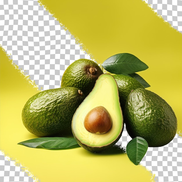 PSD avocado maturo biologico uno sfondo trasparente superfood