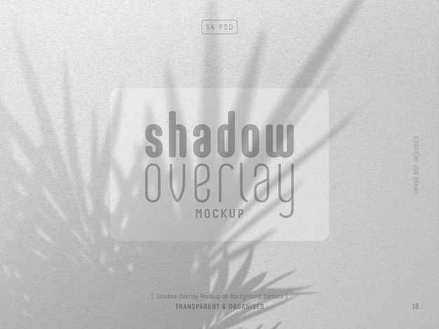 Organic shadow overlay mockup on background texture