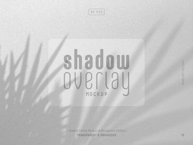 Organic shadow overlay mockup on background texture